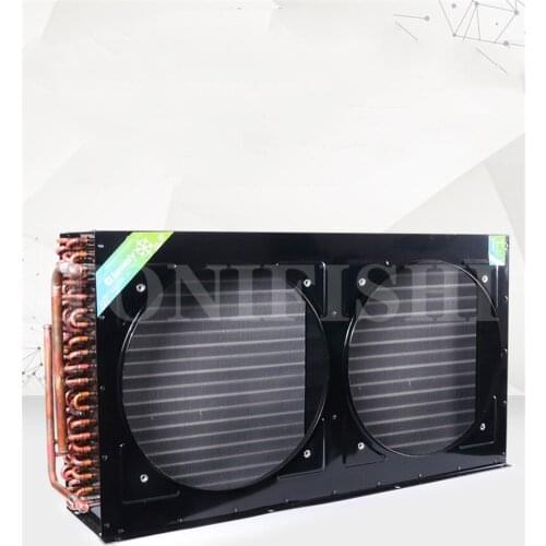 4HP double tuyere condenser air-cooled water-cooled refrigeration industrial copper tube fin evaporator radiator