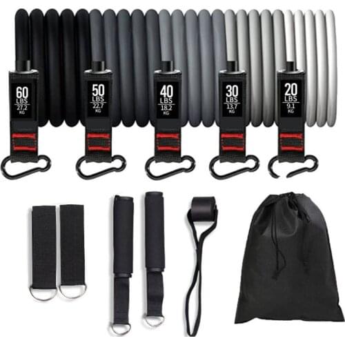 150/200/250LB Fitness TPE Resistance Band Yoga Exercise Arm Strength TrainingTube Pull Rope Gym Bodybuilding Elastic Rubber Band