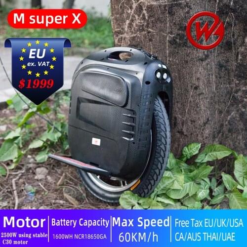 2021 Newest Gotway MsuperX Electric Unicycle MSX 84V 1600WH Max 60km/h+,2500W Motor,Max 4000W,19inch C30 Motor Freeshipping