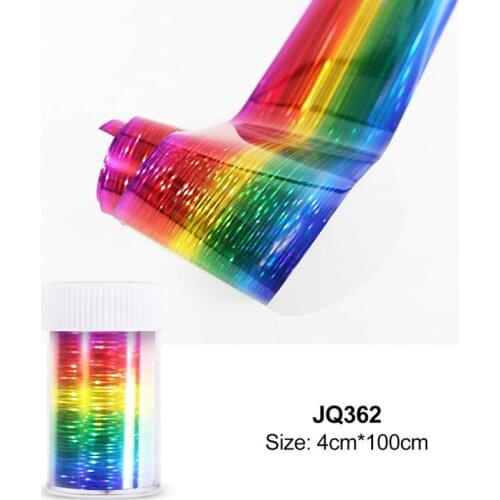 5 Colors Nail Pattern Foils Phantom Fish Wave Light Rainbow Transfer Sticker Decoration DIY Decal Nail Art Accessories Patch