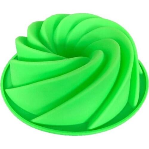 3D Big Swirl Shape Silicone Butter Cake Mould Kitchen Baking Form Tools for Cake Bakery Baking Dish Bakeware Mold Cake Pan Tray