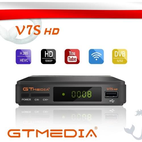 GTmedia V7S HD1080P With USB WIFI DVB-S/S2 Satellite Receiver TV Decoder Russian for promotion