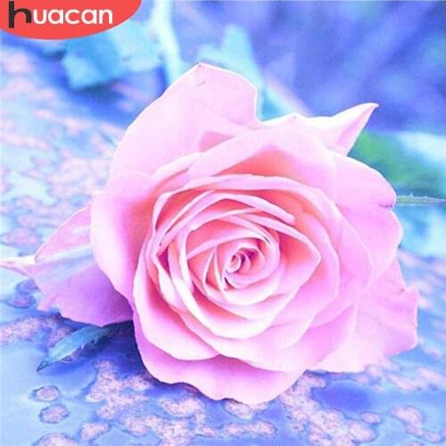 HUACAN 5D Diamond Embroidery Rose Cross Stitch New Arrival Diamond Painting Flower Diamond Mosaic Needlework Art Home Decoration