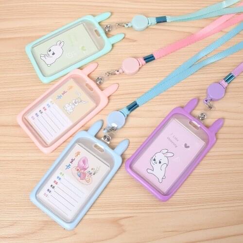 Fashion Card Cover Retractable Student Nurse Cute Lanyard ID Badge holder Credit Card Holder Pendants Cardholder Office Suppli