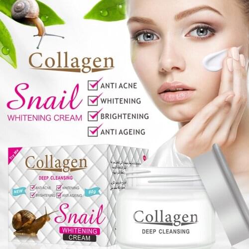 LAIKOU Snail Whitening Face Cream Anti-Acne Lightening Repair Skin Moisturizing Oil Control Day Cream For Face Skin Care Serum