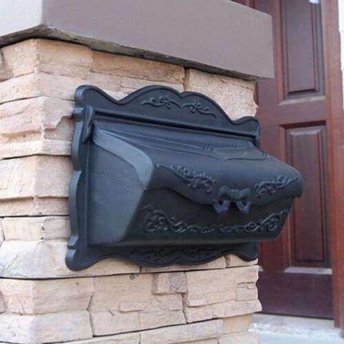 Better Box Cast Aluminum Wall Mount Mail Box - Black