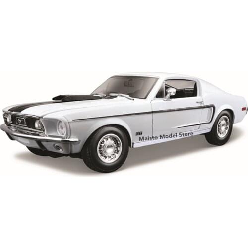 Maisto 1:18 1968 Ford Mustang GT Cobra Jet Preminer editionHighly-detailed die-cast precision model car Model collection gift
