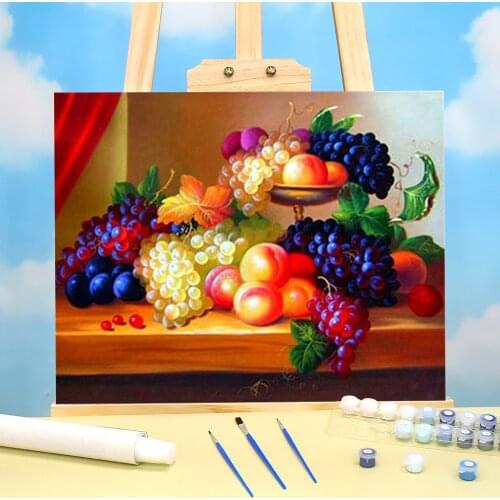 Fruit Paint By Numbers Kit Oil Paints 40*50 Paiting By Numbers Loft Wall Picture For Handiwork