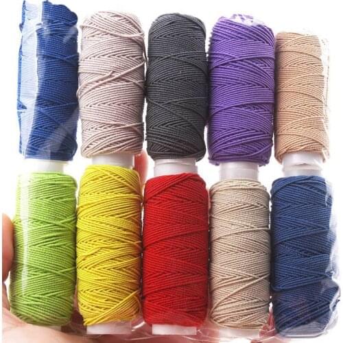 Pulaqi 10 Roll/Set Color Elastic Thread Set Industrial Sewing Machine Thread Cheap Elastic Thread For Bracelets Bead Accessories