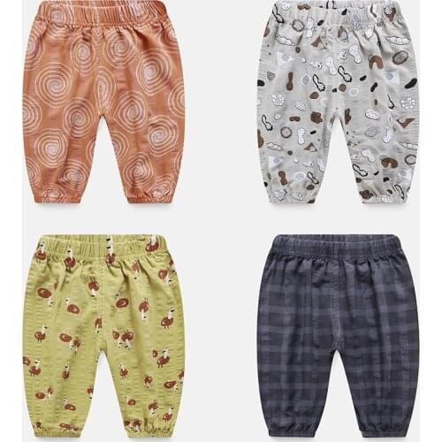 New 2020 Spring Summer Kids Boys Girls Thin Anti Mosquito Harem Pants Fashion Print Bloomers Pants Trousers Baby Pajama Clothing
