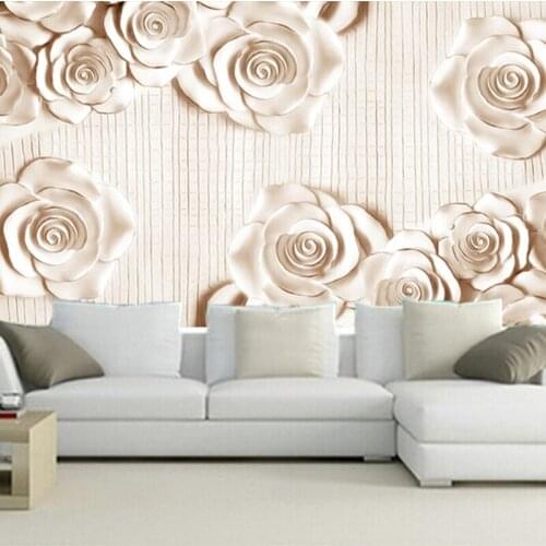 Custom 3D large mural, 3D simple stereo wallpaper, jade flowers papel de parede,living room sofa TV wall bedroom wall paper