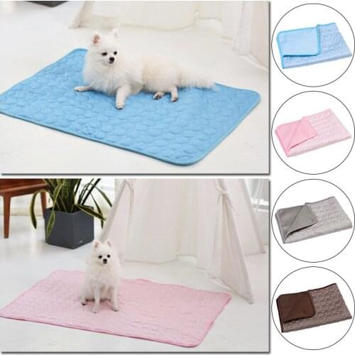 Dogs Summer Cooling Mat Pet Large Size PVC Cool Bed Pet Cat Breathable Washable Blanket Cushion Puppy Kitten Indoor Floor Mat