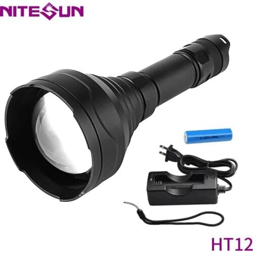 NITESUN HT12 Hunting flashlight 1*CREE V3 LED MAX 650 lumens beam distance 900M night hunting zoom IPX-8 waterproof torch