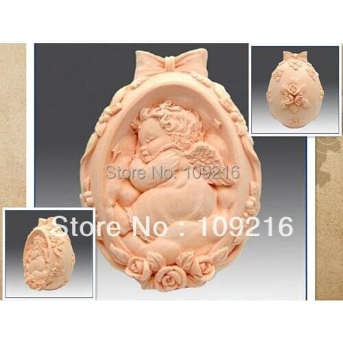 Wholesale!!!1pcs 3D Lovely Sleep Angel (50444) Silicone Handmade Soap Mold Crafts DIY Mold