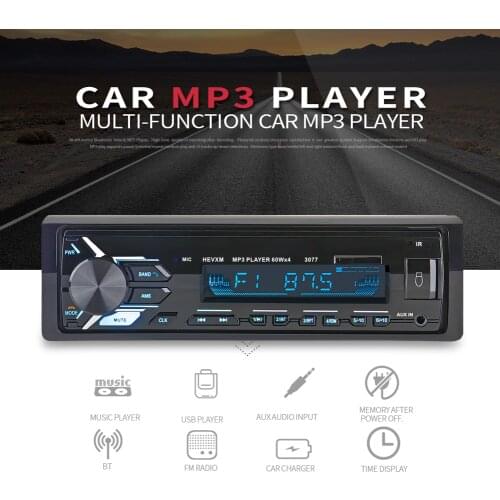 Sale New FM Car Radio 12V Bluetooth V3.0 Panel Auto Audio Stereo SD MP3 Player AUX USB Hands-free Call