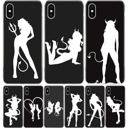 Angel And Devil Sexy Girl Silicon Phone Case For Apple IPhone 11 12 Pro X XR XS Max 7 8 6 6S Plus 7G 6G 5S SE + Pattern Cover Co