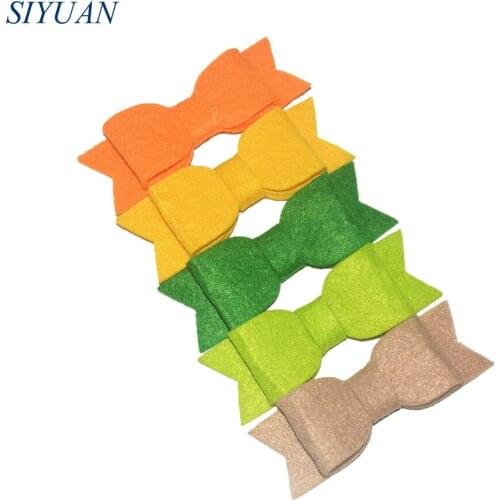 40pcs/lot 3.6 inch Large Size 2 Layer Non-woven Hair Bow Hairpin Kids Headwear DIY Supplies 20 Color to Choose HDJ127