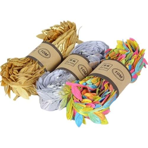 10 Meters DIY Garland Decoration Accessories Cloth Colorful Leaf Rattan Leaf Flower Wedding Home Decoration
