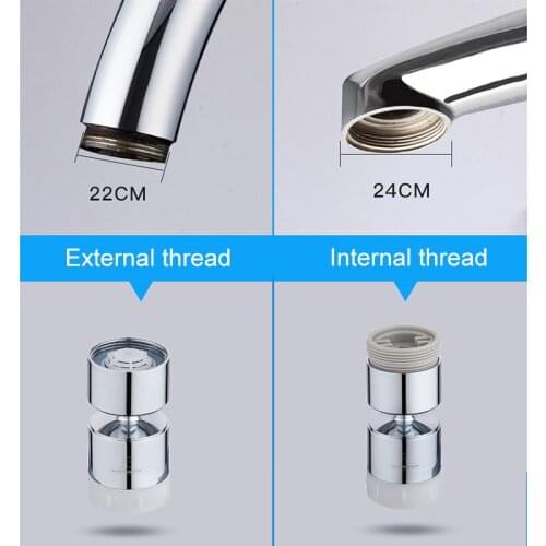 2-Flow Kitchen Sink Aerator 360-Degree Swivel Faucet Water Saving Faucet Extender for Home Bathroom RERI889