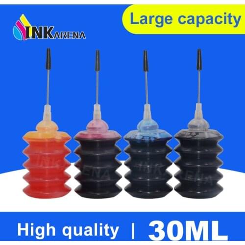 INKARENA 4 x 30 ML Refill Dye Ink Kit For Epson For Canon For HP For Brother Inkjet Cartridge CISS Ink System Printer Ink