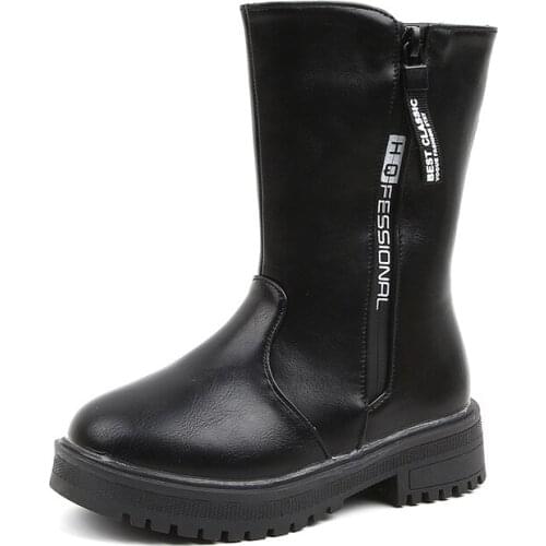 2020 Children Shoes Princess Elegant Beaded Girl High Top Boots Childrens Spring Autumn Mid Calf High Boots Teenage Girls