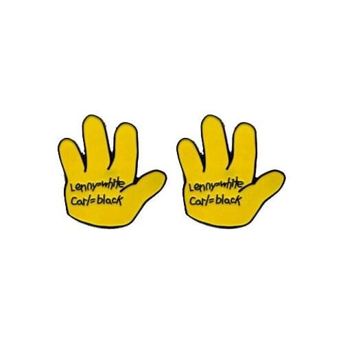 Design cheap safety sign brass metal pin badges