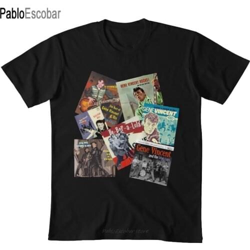 Gene Vincent sings T shirt the king recorded records songs vinyl rockers rock n roll rock