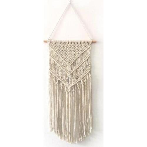 Macrame Tapestry Wall Hanging Hand-woven Bohemian Cotton Rope Wall Cloth Bedboard Room Wedding Homestay Home Art Decorations