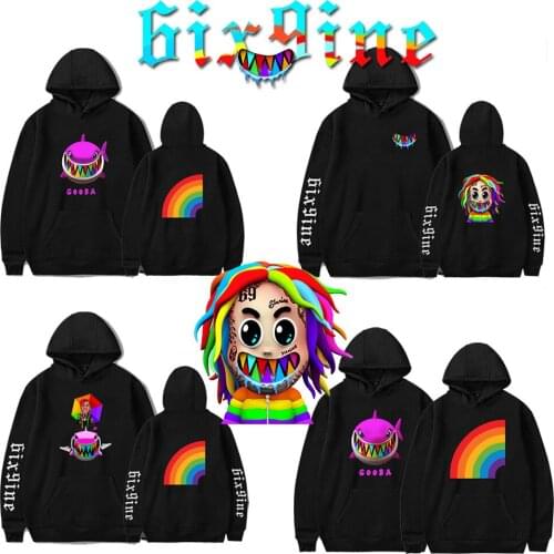 Hip Hop Rapper 6ix9ine Tekashi69 Tekashi 69 Gooba Rainbow Women/Men Hoodies Sweatshirts Harajuku Casual Pullover Hooded Jacket