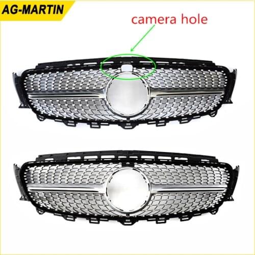 Chrome Black ABS Diamond facelift Car front bumper radiator mesh grille racing grills for Mercedes-Benz E class W213 2017