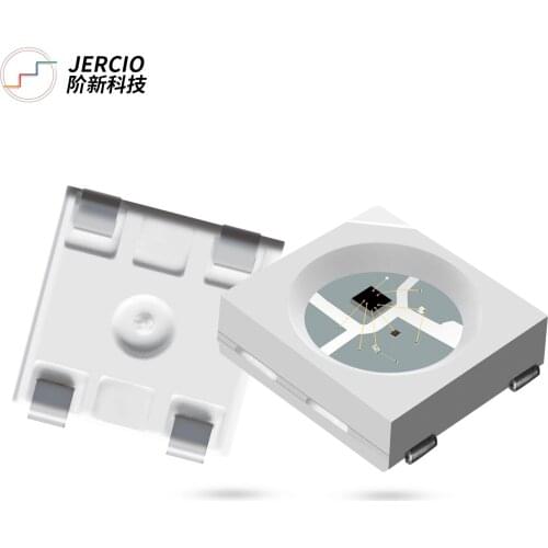 Jercio 10~1000pcs XT1511-RGB (Similar with WS2812b or SK6812) 5050 RGB DC 5V White/Black Face Individually Addressable SMD LED