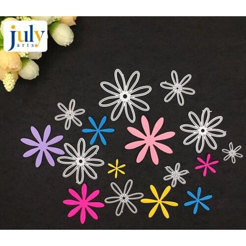 Julyarts Carbon Steel Material Flowers Cutting For DIY Scrapbooking Embossing Silver Metal Cutting Dies Creative Craft Dies