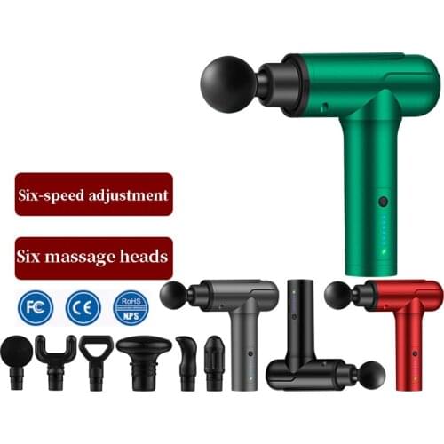 Massage Gun Deep Tissue Percussion Muscle Massager For Pain Relief 6 Speeds button Fascia Gun Electric Body Massager