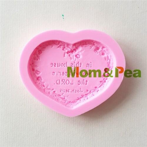 Mom&Pea 1293 Free Shipping Heart Flower Loop Silicone Mold Cake Decoration Fondant Cake 3D Mold Food Grade