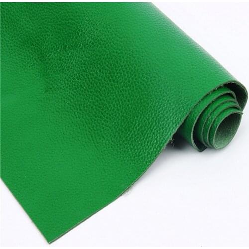 Grass Green First Layer Cowhide Leather Handmade Leather Diy Sofa Cushion Leather Fabric