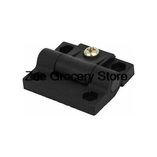 Home Office Plastic Door Bearing Hinge Black 43x36x12.5mm