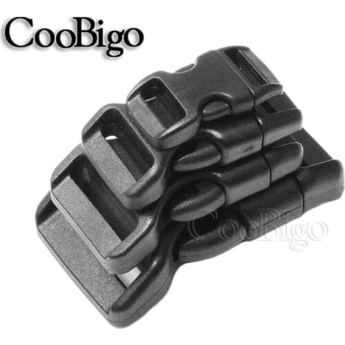 50pcs 10mm 15mm 20mm 25mm Plastic Side Release Buckles Paracord Bracelet Buckle Pet Collar Animal Backpack Luggage Accessories