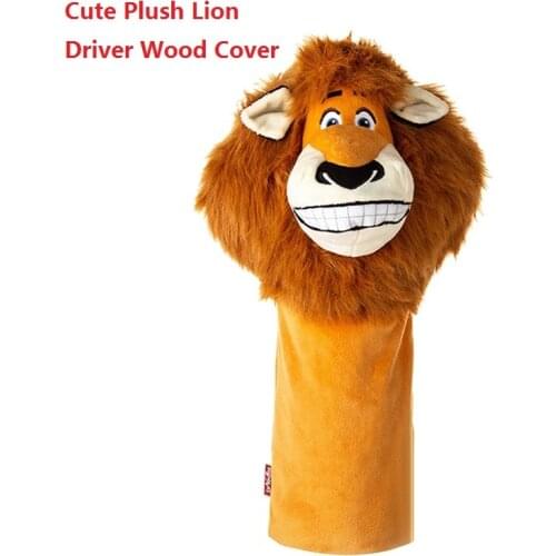 Plush Lion Golf Club Headcover Driver Wood Protector Replacement Sleeves Gifts Novelty Animal Golfer Accessories Anti-scratch