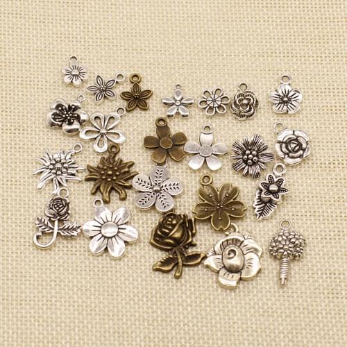 Fashion Small Petal Flowers Charm Pendants For Bracelet Necklace Jewelry Accessories Diy Jewelry Making
