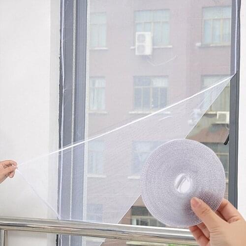 Summer Anti-Mosquito Self-Adhesive Window Screens Invisible Screens DIY Mosquito Net With 5.6m Magic Tape