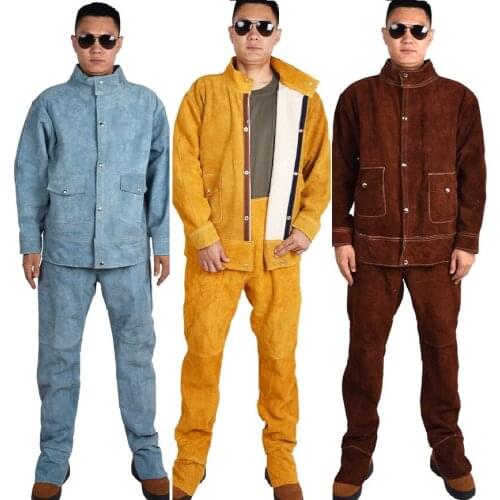 Work Clothes Protective Clothing Electric Welding Suit Anti Scalding Leather Safety Welding Suits Welder Uniform