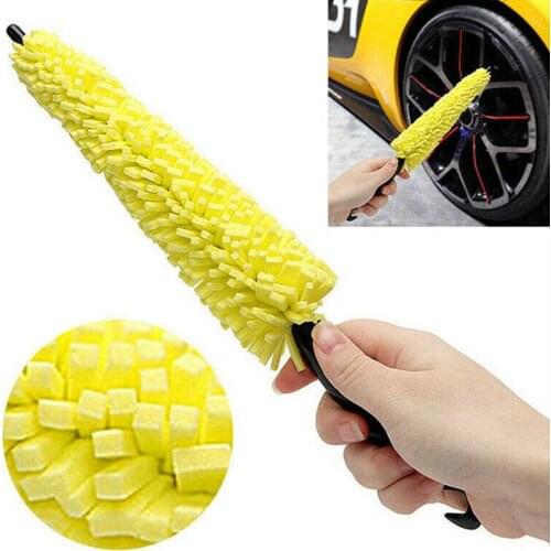 Car Tire Cleaning Brush Cleaning Detailing With Plastic Handle Wheel Tire Rim Clean Brush Microfiber Car Cleaning Tools