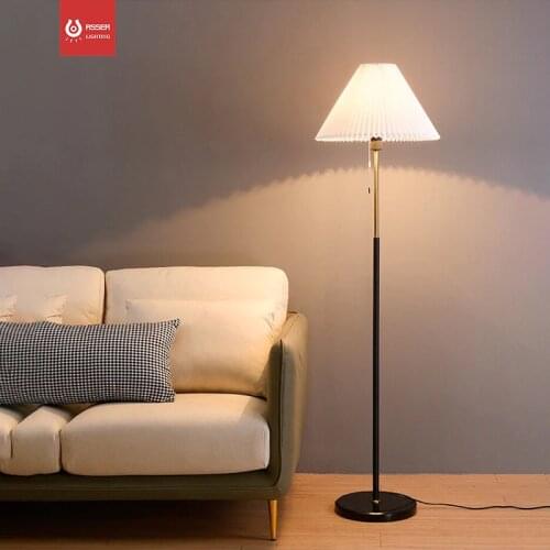 Modern Nordic Fabric & Iron E27 LED Adjustable Floor Lamp Floor Light Living Room Bedside Study Room Hotel Table Standing Lamp