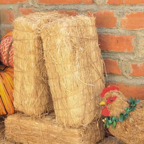 L11" Vintage Straw Bale Brick Rustic Hay Bales Home Decoration Fall Spring Party Festival Supplies Barn Accessory
