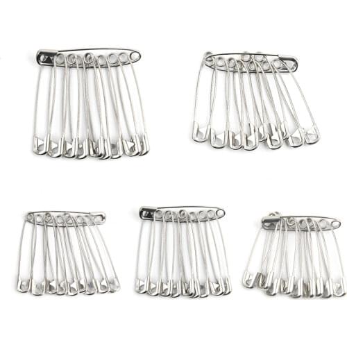 High Quality 50pcs Safety Pins DIY Sewing Tools Accessory Silver Metal Needles Large Safety Pin Small Apparel Accessories