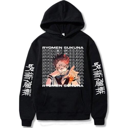 Japanese Jujutsu Kaisen Anime Graphic Hoodies Hip Hop Streetwear Men Jujutsu Kaisen Pullover Sweatshirt Unisex Male Hoody