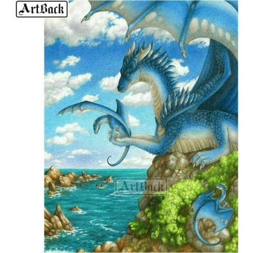 Animal diamond painting dragon Cubs full square / round drill pterosaur crystal mosaic embroidery stickers home decoration
