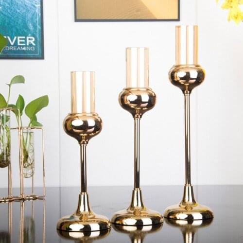 Golden Goblet Shape Retro Candle Holders Tea Light Decorations Classic Candles Stand Wax Candles Vintage Desktop Candles