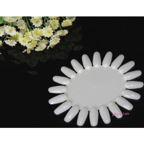 10 pcs 20 colors Nail Art False Practice Polish Display Nail Board Plate Printer Shower Wheel Acrylic Gel Tips Free Shipping