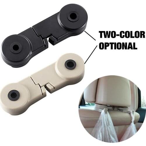 2PCS Car Headrest Hook Seat Back Hanger for Bag Handbag Purse Grocery Cloth Portable Multifunction Clips Car Styling